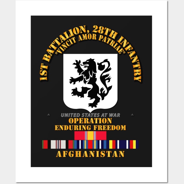 1st Bn, 28th Infantry - OEF - Afghanistan w SVC Wall Art by twix123844